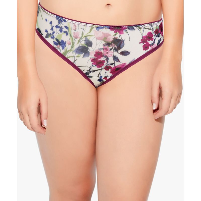 Enamor P000 Low Waist Panty - White Print (M) - P000