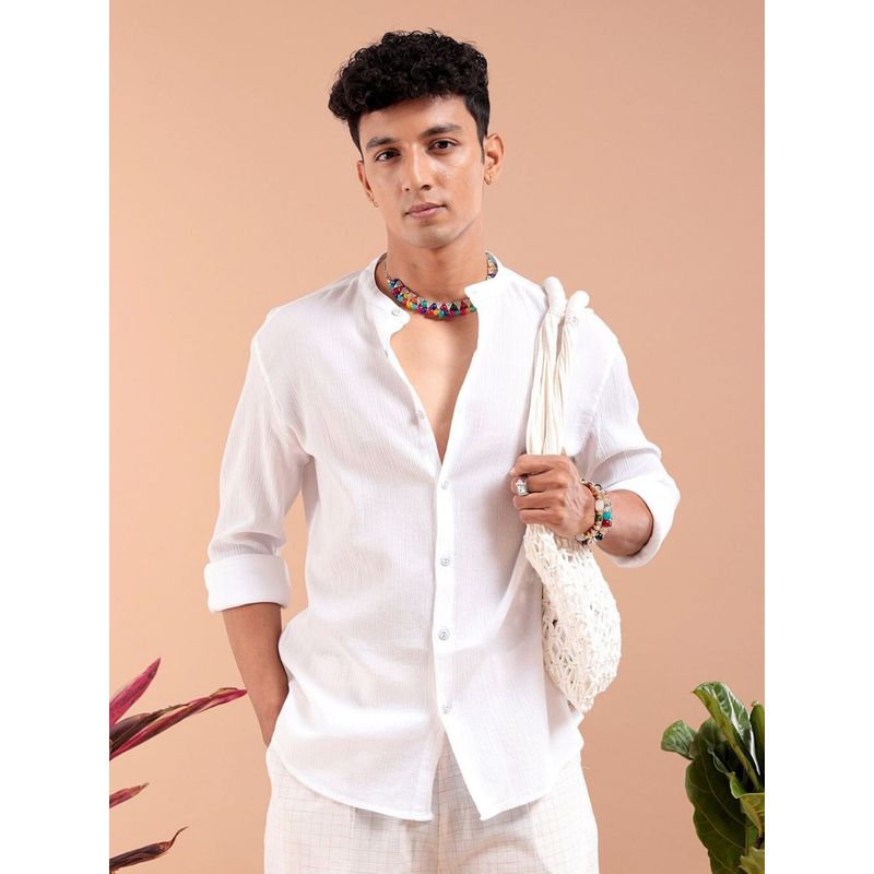 The Indian Garage Co Men's Slim Fit Solid Shirt (L)