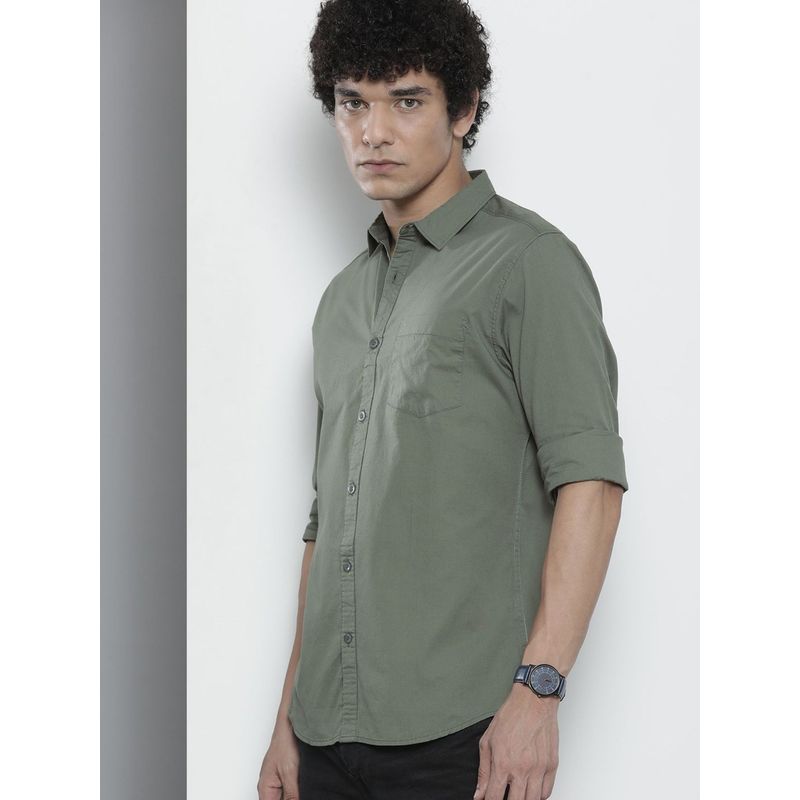 The Indian Garage Co Men's Regular Fit Solid Casual Shirt (M)