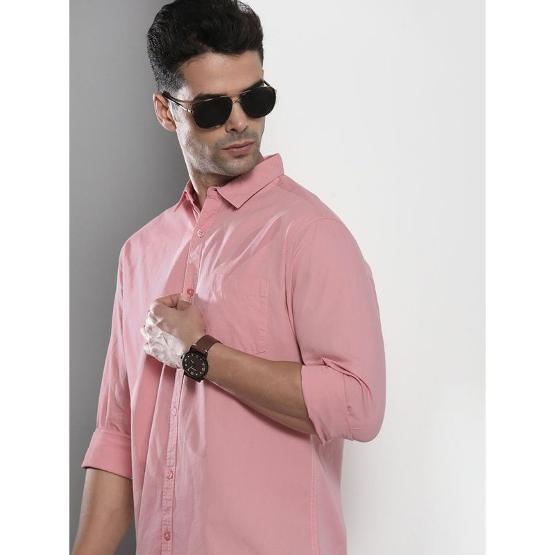 The Indian Garage Co Men's Regular Fit Solid Casual Shirt (S)