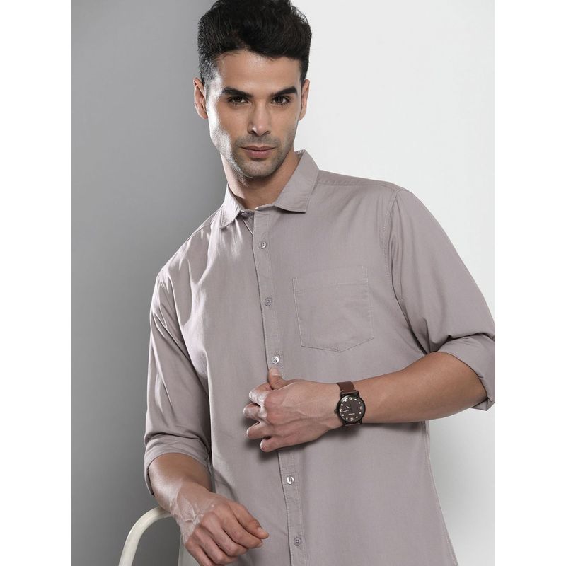 The Indian Garage Co Men's Regular Fit Solid Casual Shirt (M)