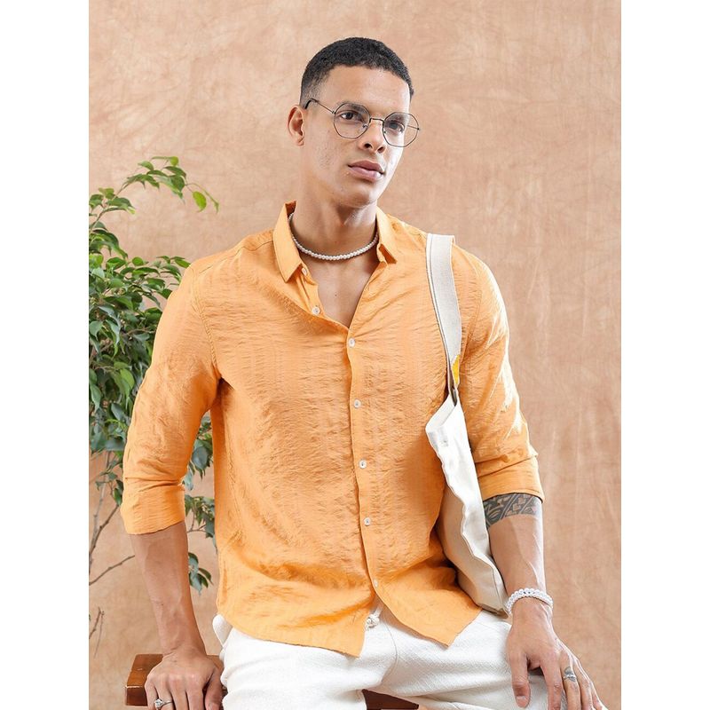 The Indian Garage Co Men's Slim Fit Striped Shirt (XL)