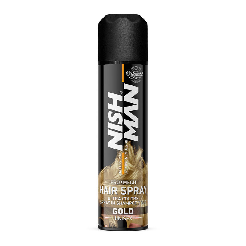 NishMan Pro Mech Hair Spray Ultra Colors - Gold