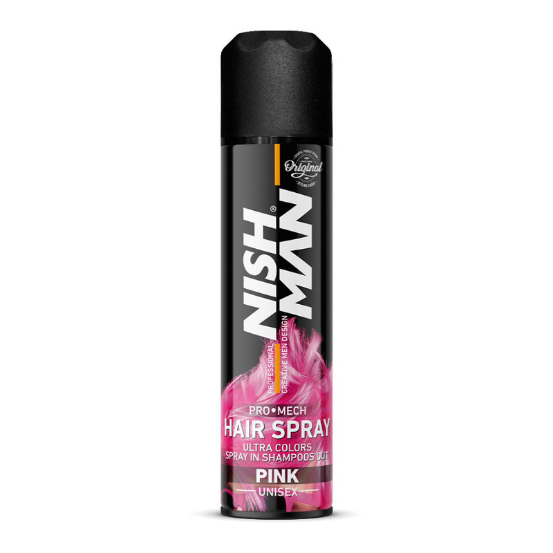 NishMan Pro Mech Hair Spray Ultra Colors - Pink