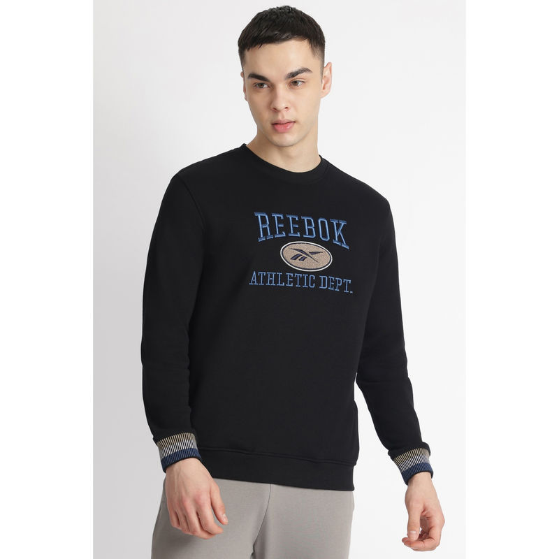 Reebok Men Black Sweatshirt (L)