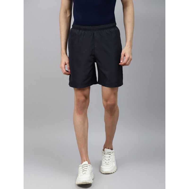 Alcis Men Navy Blue Solid Slim Fit Sports Shorts (2XL)