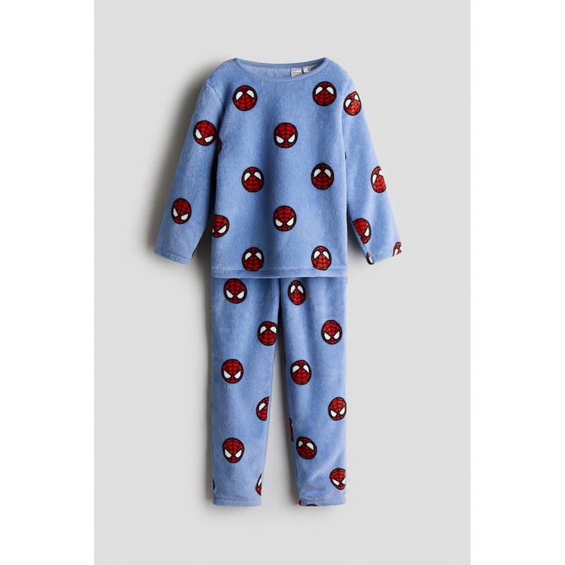 H&M Boys Blue Velour Pyjamas (4-6 Years)