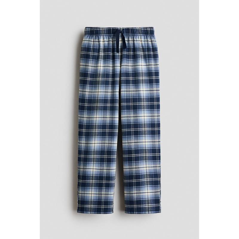 H&M Boys Blue Patterned Flannel Pyjama (8-10 Years)