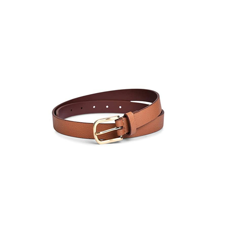 Buy BELWABA Vegan Leather Tan Womens Belt Online