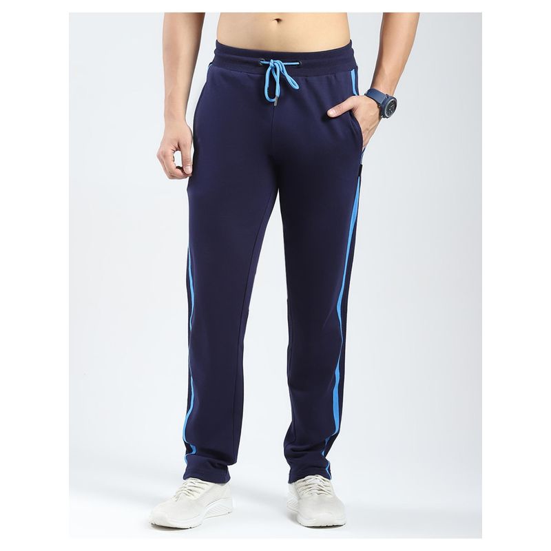 Rock.it Men Navy Blue Solid Regular Fit Lower Track Pant (S)