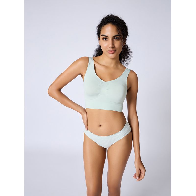 FEIER Green Nylon Sports Bra (S)