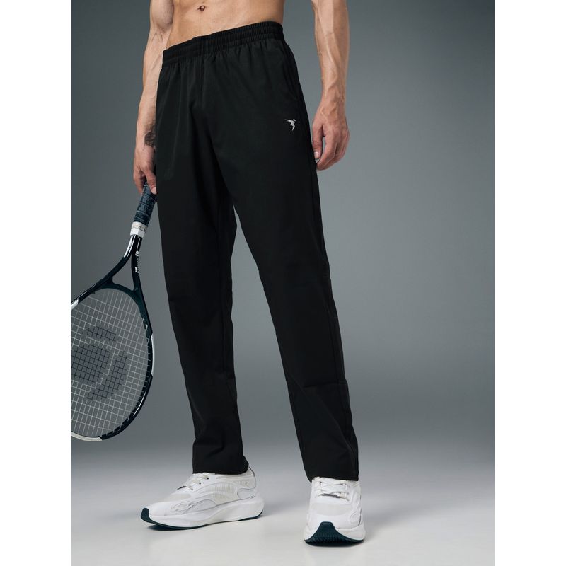 Technosport Black Polyester Trackpant (XL)