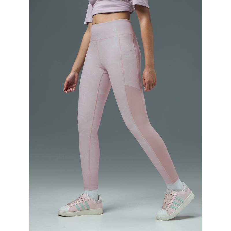 Technosport Pink Polyester Tights (L)
