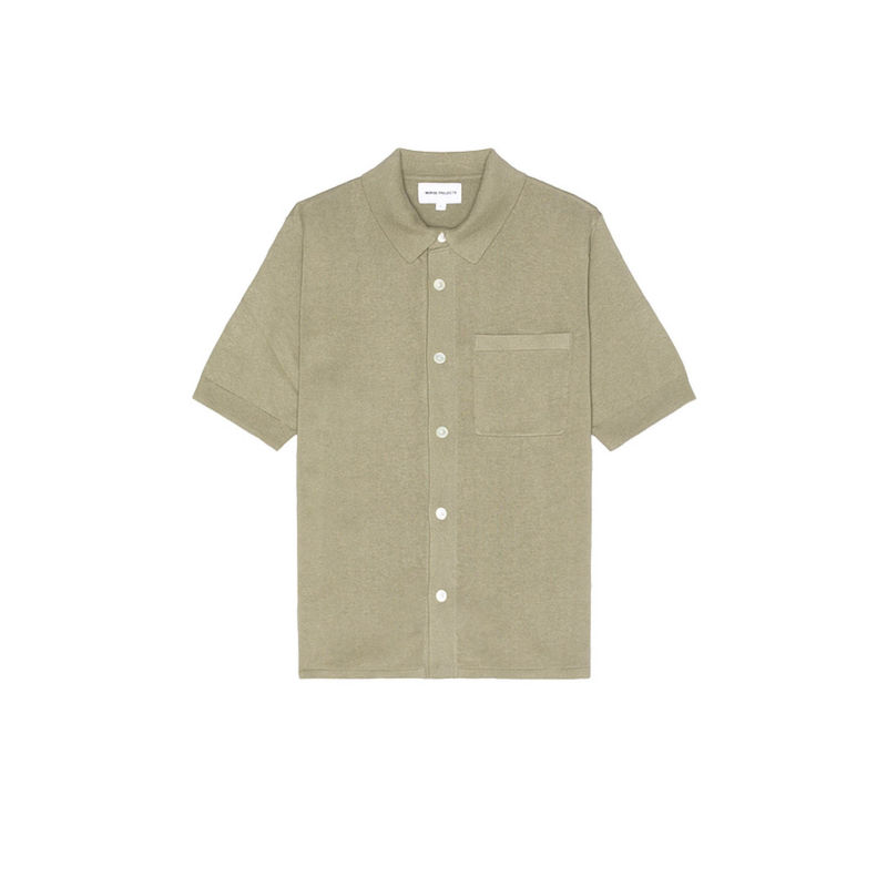 Norse Projects Rollo Cotton Linen Short Sleeve Shirt (XL/1X)
