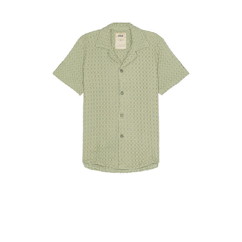 OAS Dusty Green Cuba Waffle Shirt (S)