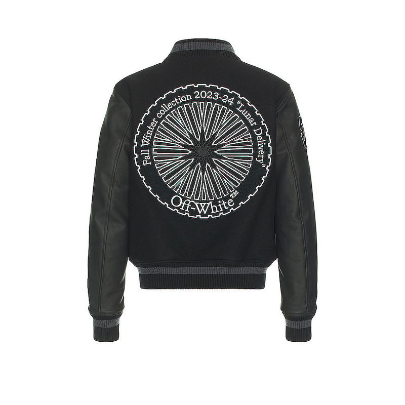 Buy OFF-WHITE Tyre Moon Lea Varsity Jacket Online