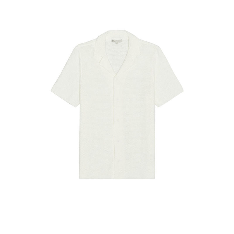 onia Cotton Textured Camp Shirt (M)