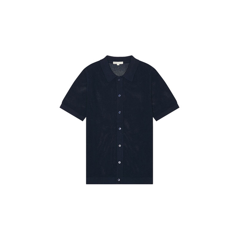 onia Crochet Knit Button Up Shirt (XL/1X)