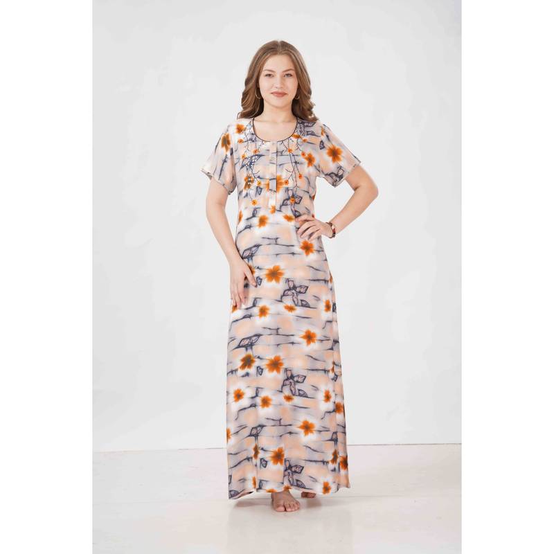 July Nightwear Orange Modal Nightdress (L)