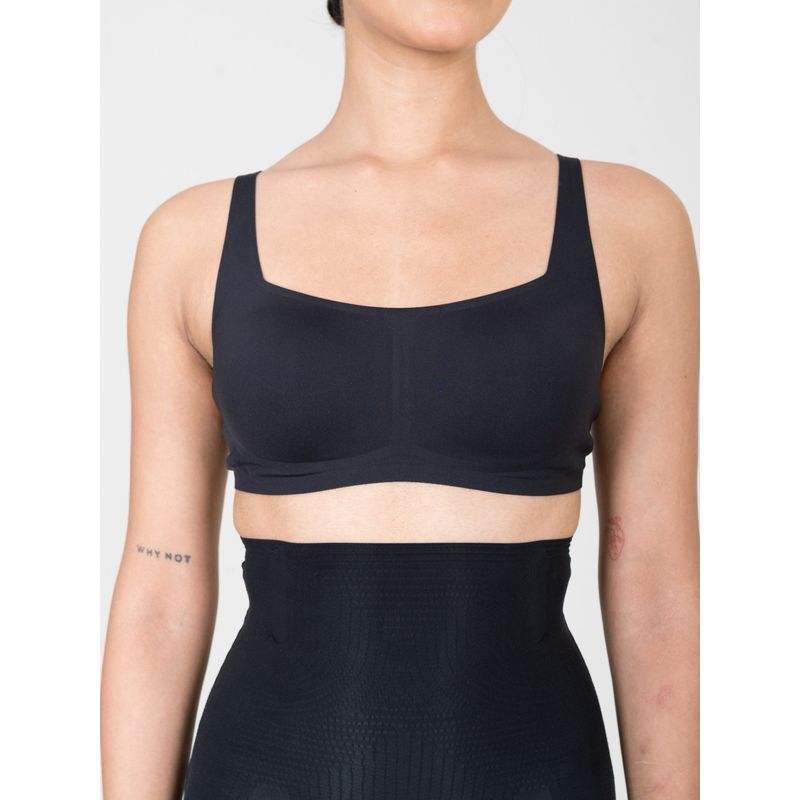 Shapercult Skyn Scoop Neck Bra-Black (L)