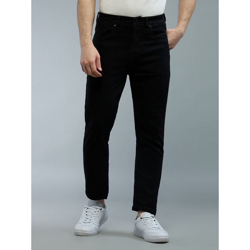 Style Quotient Black Tapered Fit High-Rise Stretchable Jeans (30)