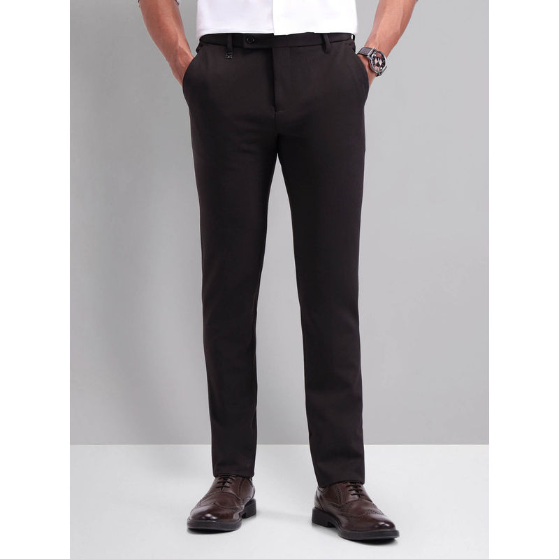 AD By Arvind Red Regular Fit Solid Trousers (30)