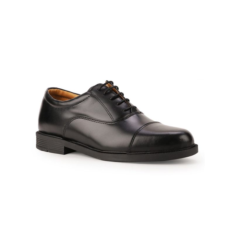 Bata Solid Black Formal Oxford Shoes (UK 6)