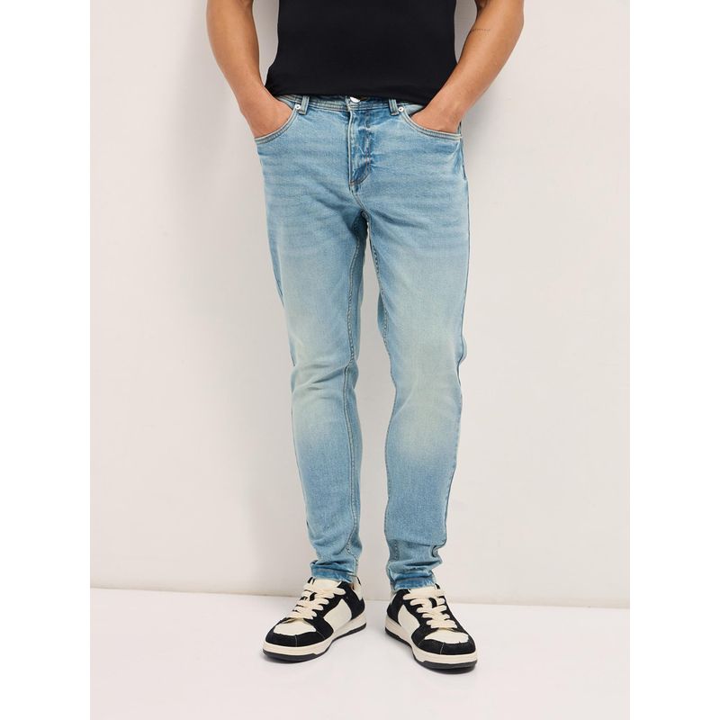 THE BEAR HOUSE Mens Light Blue Skinny Fit Jeans (32)