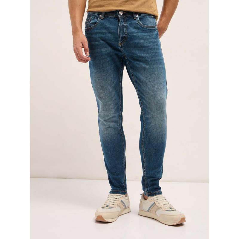 THE BEAR HOUSE Mens Dark Blue Skinny Fit Jeans (32)