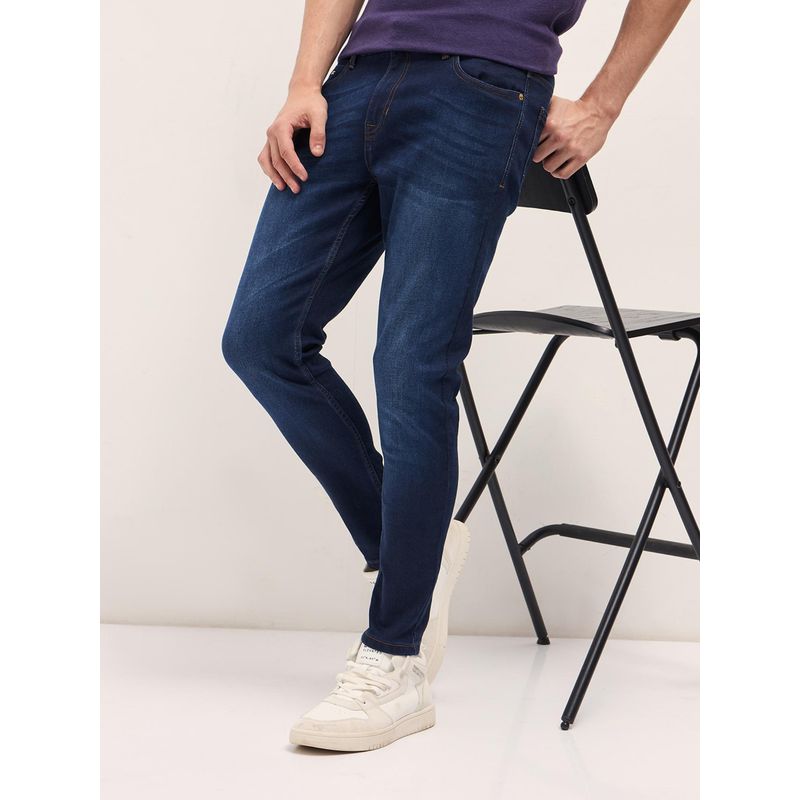 THE BEAR HOUSE Mens Dark Blue Skinny Fit Jeans (38)