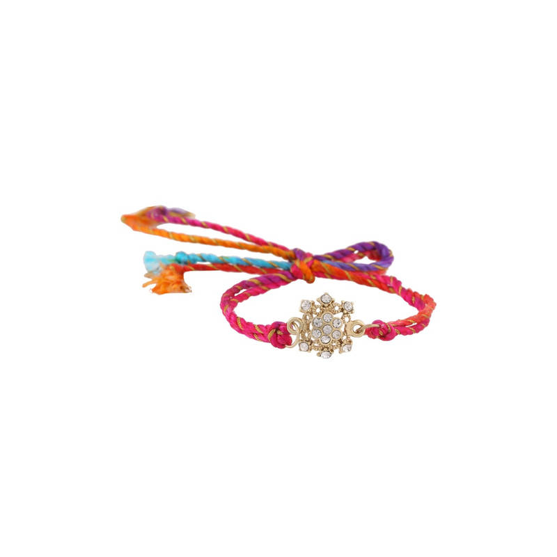 Estele Gold Plated Nakshi Style Rakhi with Austrian Crystals and Silk ...