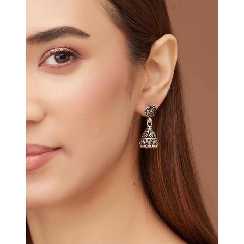 Buy Fabindia Silver Jhumka Earrings Online