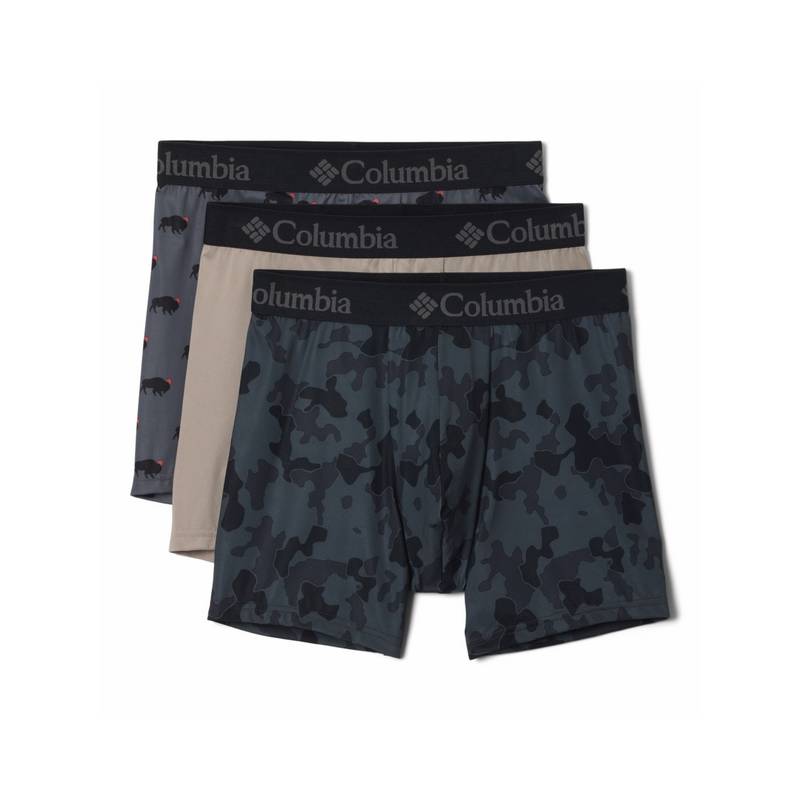 Columbia Men Multi-Color Omni-Wick Polyester Stretch Lifestyle Brief Pack of 3 (M)