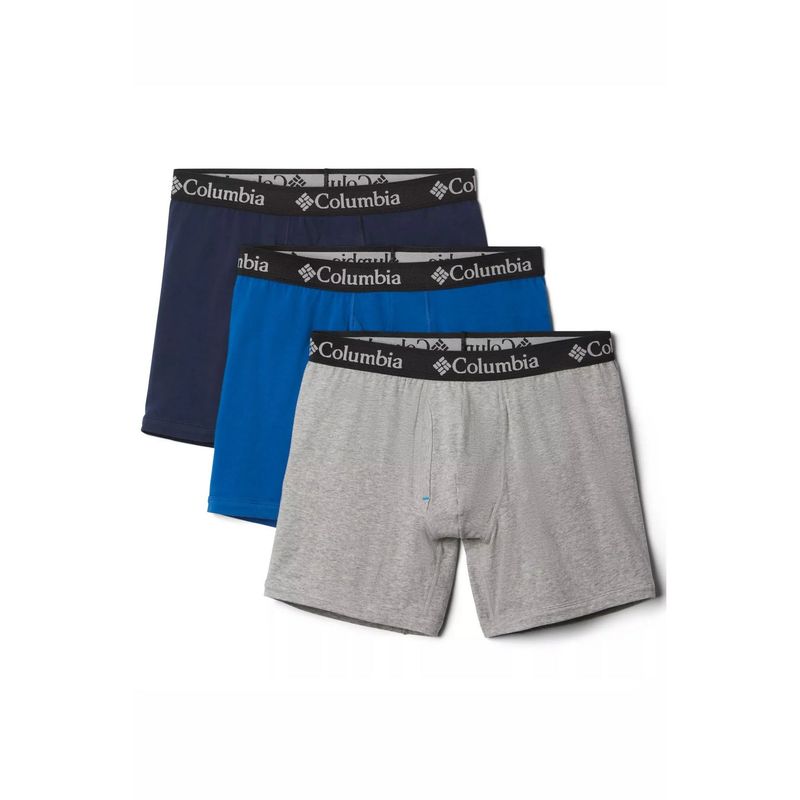 Columbia Men Multi-Color Cotton Stretch Boxer Brief (Pack of 3) (S)