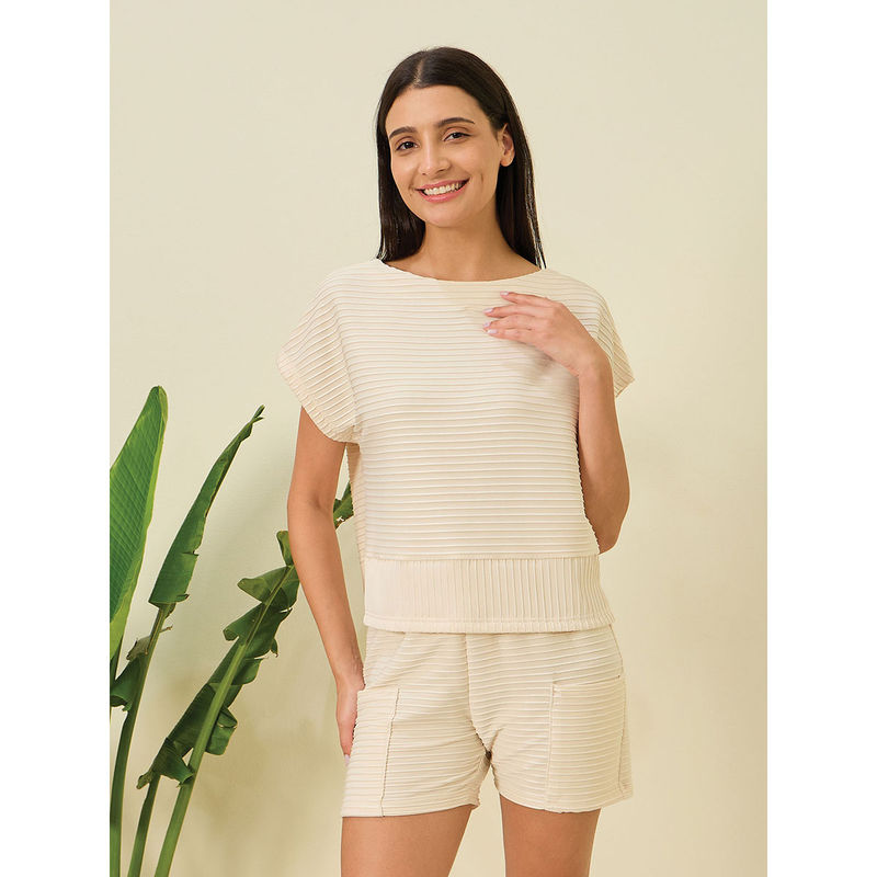 Sweet Dreams Women Stripes Top with Shorts (Set of 2) (2XL)