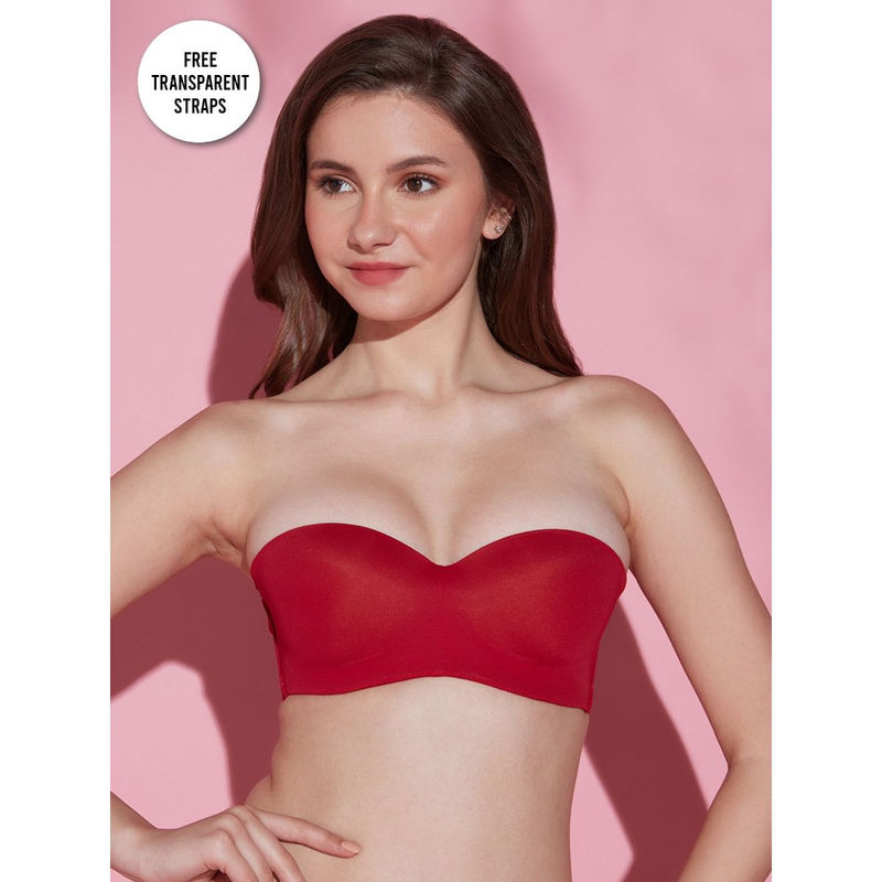 Nykd by Nykaa The Ultimate Strapless Bra Red NYB027 (34DD)
