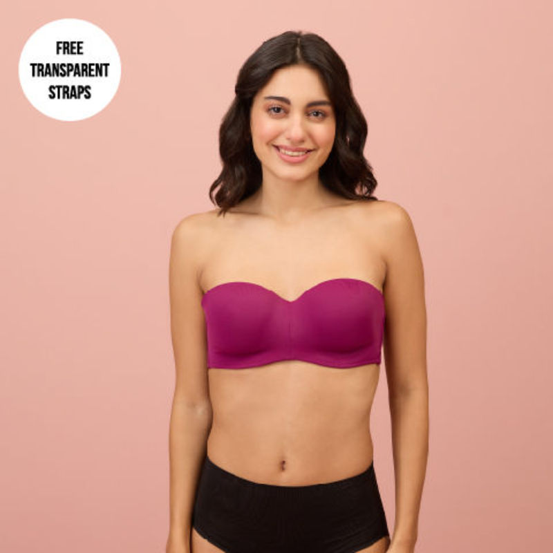 Nykd by Nykaa The Ultimate Strapless Bra - Wine NYB027 (34B)