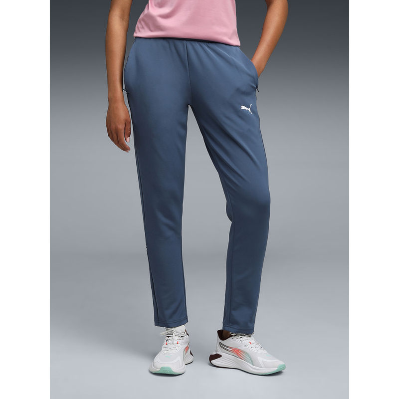 Puma Women Blue Tec Sport Slim Fit Running Track Pant (L)