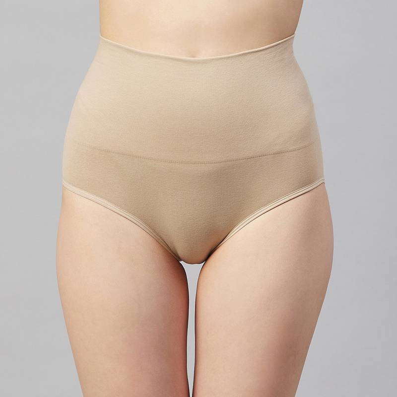 C9 Airwear Women Upper Waist Cotton Shaping Brief - Nude (M)