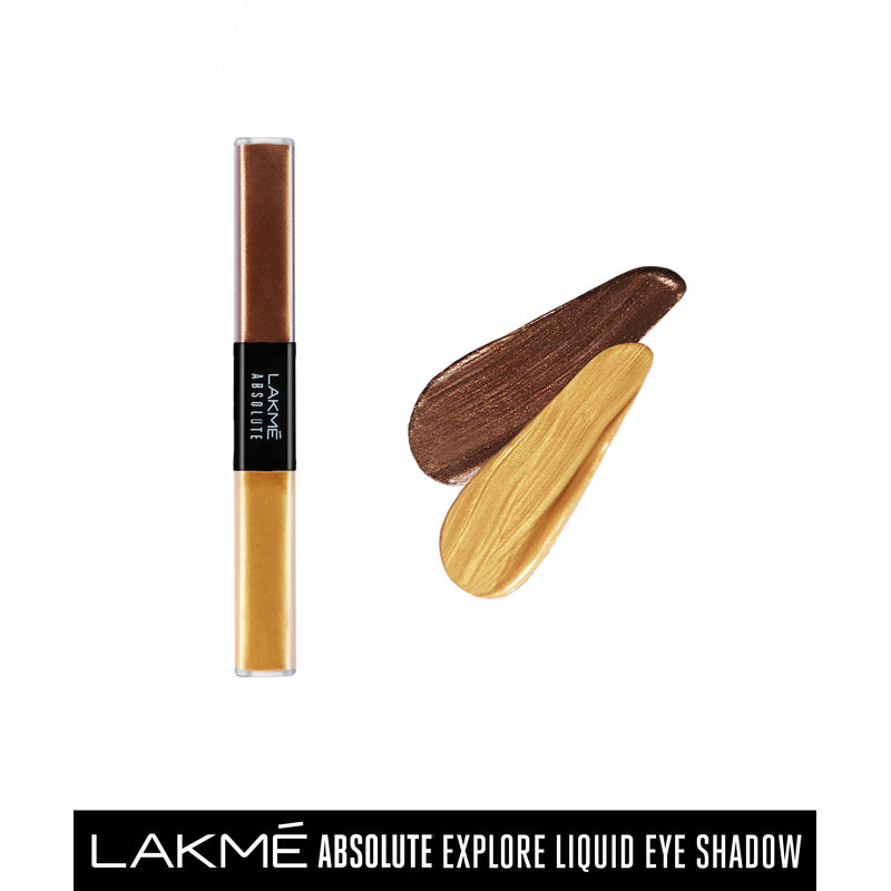 Lakme Absolute Explore Liquid Eye Shadow - Blackstar Gold & Karat Gold