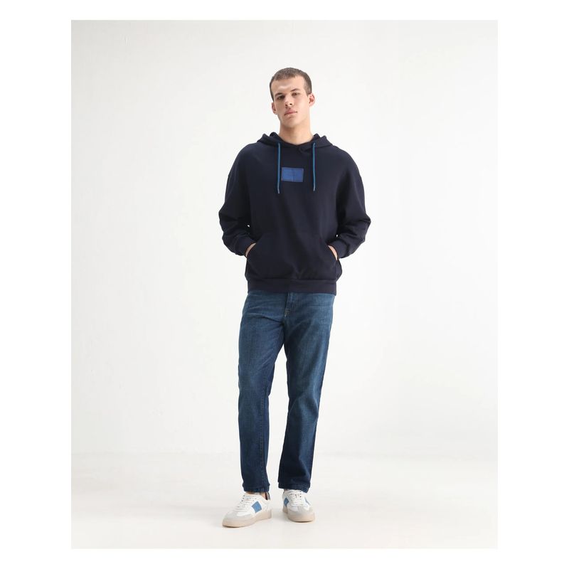 Rare Rabbit Blue Solid Regular Fit Jeans (28)