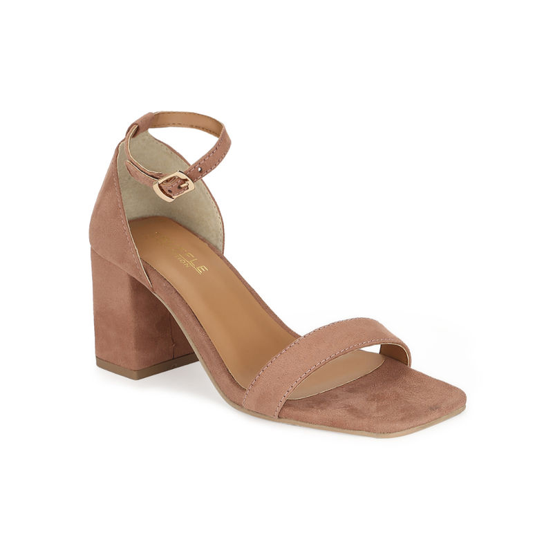 Suede online nude sandals
