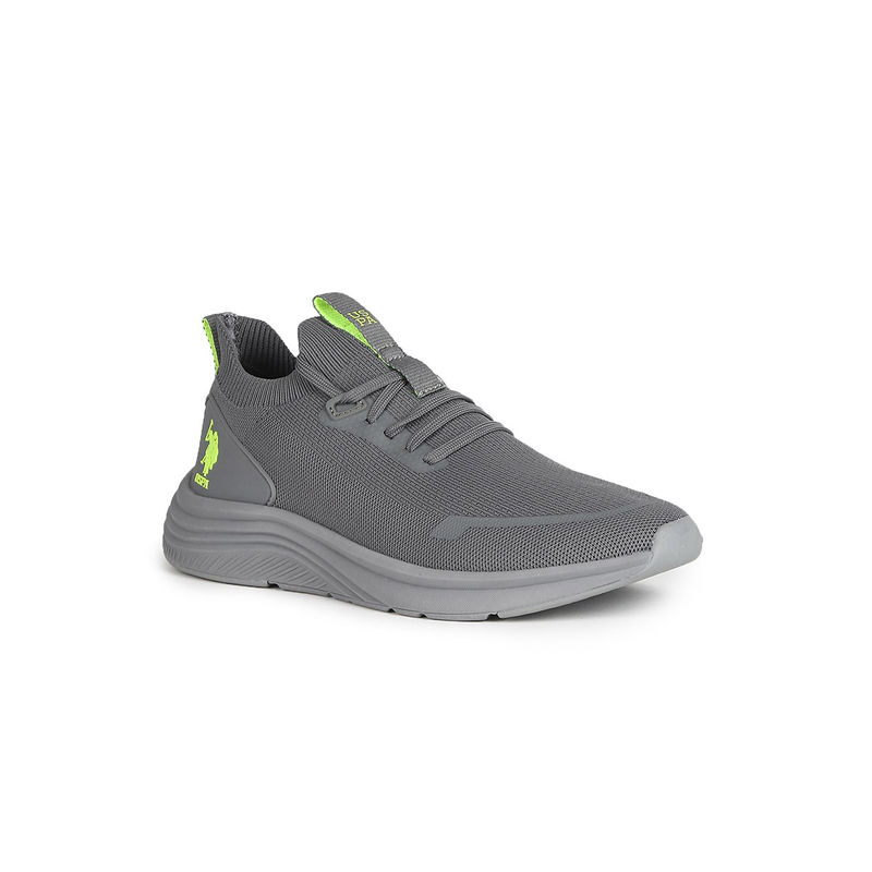 U.S. POLO ASSN. Oxley 2.0 Textured Grey Sneakers (UK 8)