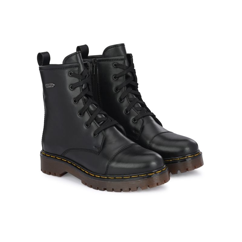 Delize Women Black Solid Derby Boots (UK 7)