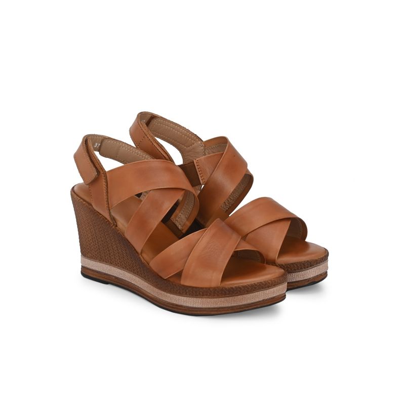 Buy online Brown Leather Tstrap Sandals from heels for Women by Magner,  Primadonna, Filippoforte, Hosis, Vintage F for ₹3499 at 61% off | 2024  Limeroad.com