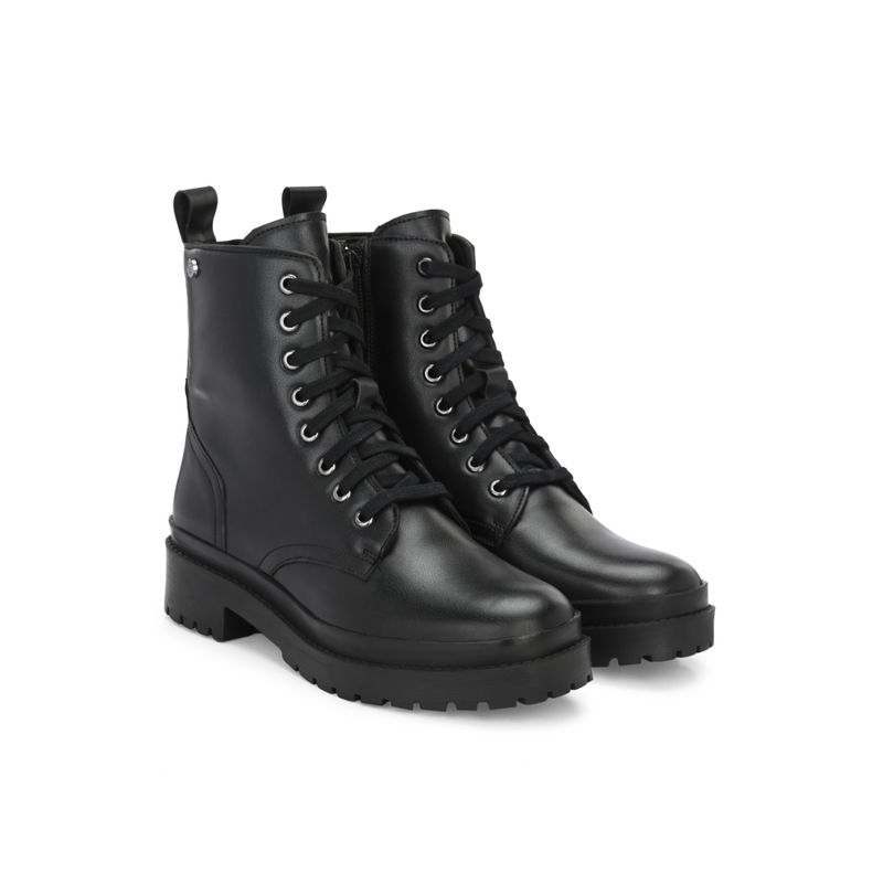 Delize Women Black Solid Derby Boots (UK 6)
