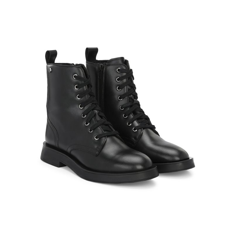 Delize Women Black Solid Derby Boots (UK 3)