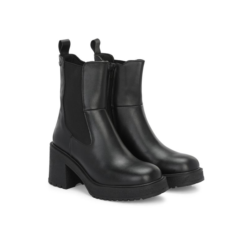 Delize Women Black Solid Chelsea Boots (UK 7)