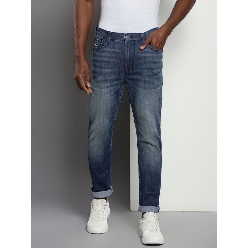 Tommy Hilfiger Blue Skinny Mid-Wash Mid-Rise Jeans (30)