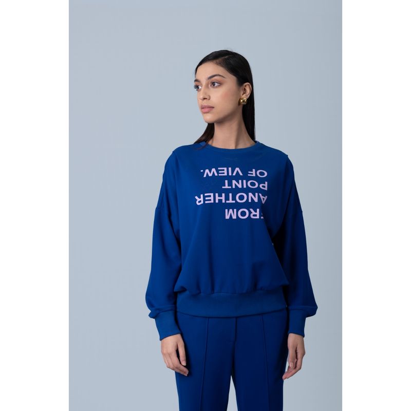 Muvazo Women Snorkel Blue Point Of View Sweatshirt (S)